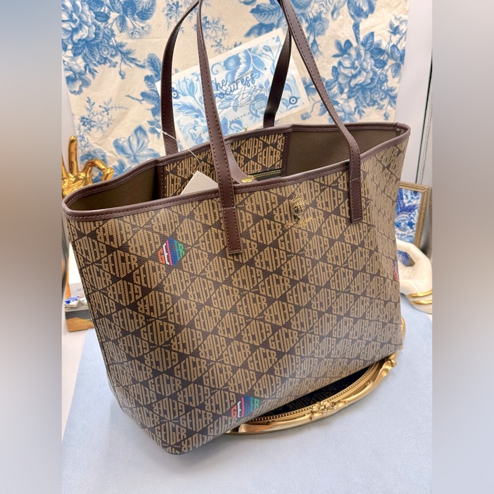 🆕 KURT GEIGER LONDON 🧿 NWT Monogram Richmond Tote Shopper
